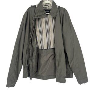 London Fog Men's Lightweight Rain Jacket Olive Green Size Small